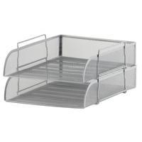 Mesh Front Load Letter Tray (Foolscap) Silver