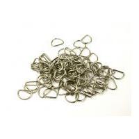 Metal D Shape Curtain Rings 19mm Silver