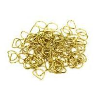 Metal D Shape Curtain Rings 19mm Gold