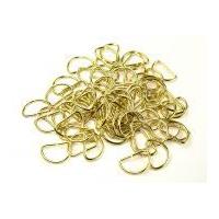 Metal D Shape Curtain Rings 25mm Gold