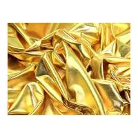 Metallic Lycra Stretch Dress Fabric Gold