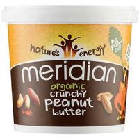 meridian organic no salt crunchy peanut butter 1kg