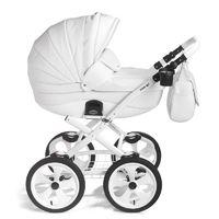 Mee-Go Milano Classic White Chassis Travel System with Car Seat-Lily White