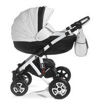 Mee-Go Milano Sport White Chassis Travel System with Car Seat-Mono