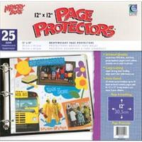 Memory Book Top-Load Page Protectors Box of 25 - 12x12ins - 3-Ring and Postbound Use 244401