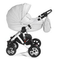 Mee-Go Milano Sport White Chassis Travel System with Car Seat-Lily White