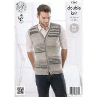 Mens Slipover and Waistcoat in King Cole Drifter DK (4260)