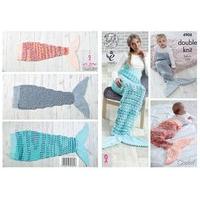 Mermaid Tail Blankets in King Cole DK