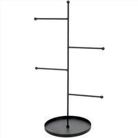 Metal Rungs Jewelry Stand 16.5 x 6.5 Inch -Black 344718