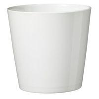 merina glazed white plant pot h18cm dia19cm