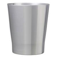 Merina Glazed Silver Gloss Plant Pot (H)27cm (Dia)28cm