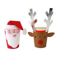 Meri Meri Santa and Reindeer Paper Party Cups