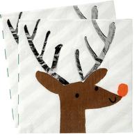 meri meri reindeer paper party napkins