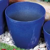 Medium Blue Glazed Pot