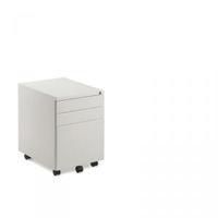 Metal 3 drawer Pedestal in White