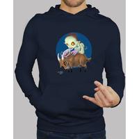 Men, hoodie, navy