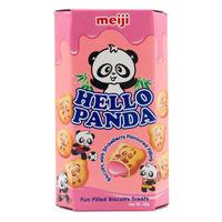 meiji hello panda strawberry cream biscuits singaporean