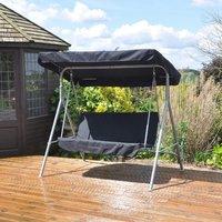 Metal 2 Seater Swinging Hammock Bench with Canopy by Kingfisher