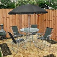 Metal and Textoline 6 Piece Garden Furniture Set by Kingfisher