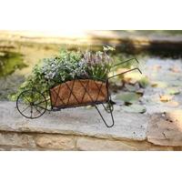 Metal Wheelbarrow Shaped Garden Planter by Smart Garden