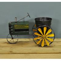 Metal Tractor Garden Planter by Kingfisher