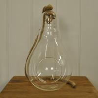 Medium Glass Bulb Shaped Tealight Candle Holder by Kingfisher