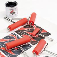 metal handle inking roller set of 3