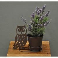 Metal Owl Silhouette Shaped Garden Planter by Rustic Garden