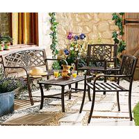 metal garden chairs bench and table set save 30 steel