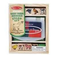 Melissa &amp; Doug Wooden Baby Farm Animals Stamp Set