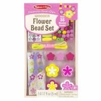 Melissa &amp; Doug Decorate-Your-Own Wooden Flower Bead Set