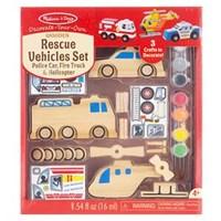 melissa ampamp doug decorate your own rescue vehicles set