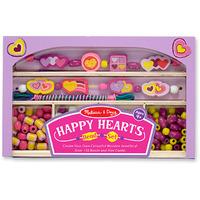 melissa doug happy hearts wooden bead set