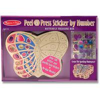 Melissa & Doug Peel And Press Sticker By Number Butterfly Treasure Box