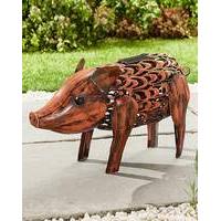 Metal Silhouette Pig Light