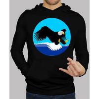 Men, hoodie, black