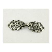 metal peacock clasp fastener silver