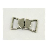 metal link buckle fastener silver