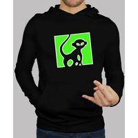 Men, hoodie, black