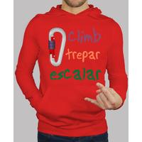 Men, hoodie, red