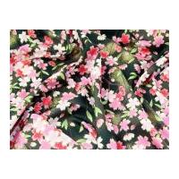 Metallic Floral Print Cotton Poplin Fabric