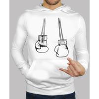 Men, hoodie, white