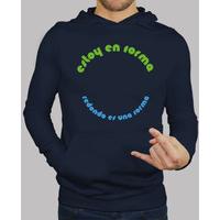 Men, hoodie, navy