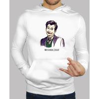 Men, hoodie, white