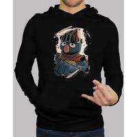 Men, hoodie, black