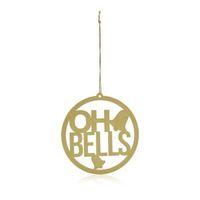 Metal Gold Oh Bells Tree Decoration