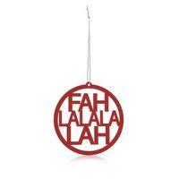 Metal Red Fah La La La Lah Tree Decoration