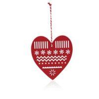 Metal Red Heart Tree Decoration