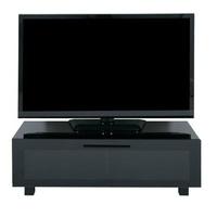 Metini Glass TV Stand With High Gloss Piano Black