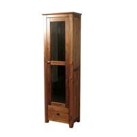 Melania Wooden Display Cabinet In Solid Acacia With 1 Door